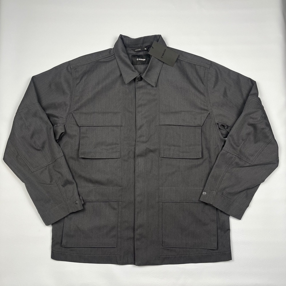 HAVEN Recon Jacket Super 100 Wool Mens 03/L Charcoal Gray Utility